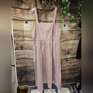 A New Day Pink Striped Midi Dress